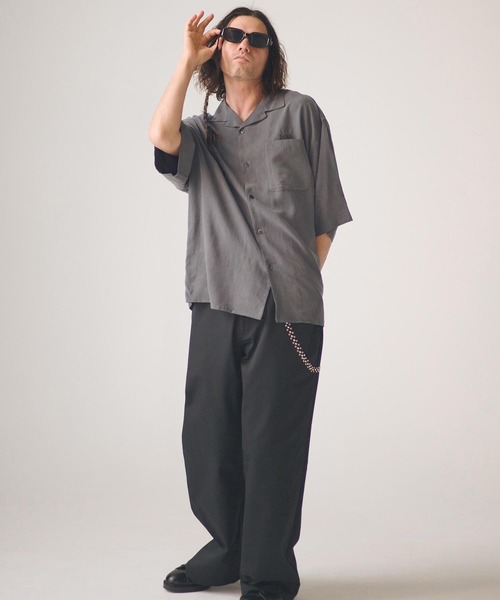 ADAM PATEK(アダムパテック)の「mhs2582-tiger embroidery short sleeve shirt ショートスリーブシャツ(AP2615033)(シャツ/ブラウス・メンズ・ブラック/ピンク/ホワイト・2/1)」の10枚目の写真
