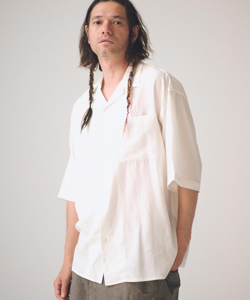 ADAM PATEK(アダムパテック)の「mhs2582-tiger embroidery short sleeve shirt ショートスリーブシャツ(AP2615033)(シャツ/ブラウス・メンズ・ブラック/ピンク/ホワイト・2/1)」の11枚目の写真