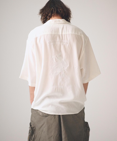 ADAM PATEK(アダムパテック)の「mhs2582-tiger embroidery short sleeve shirt ショートスリーブシャツ(AP2615033)(シャツ/ブラウス・メンズ・ブラック/ピンク/ホワイト・2/1)」の15枚目の写真
