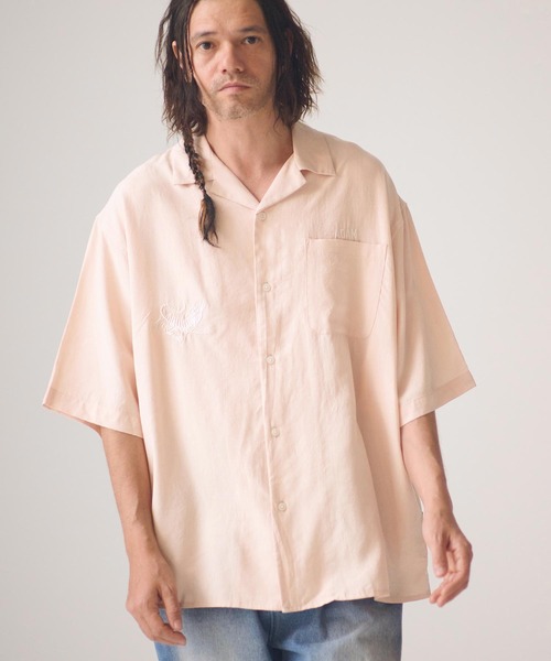 ADAM PATEK(アダムパテック)の「mhs2582-tiger embroidery short sleeve shirt ショートスリーブシャツ(AP2615033)(シャツ/ブラウス・メンズ・ブラック/ピンク/ホワイト・2/1)」の18枚目の写真