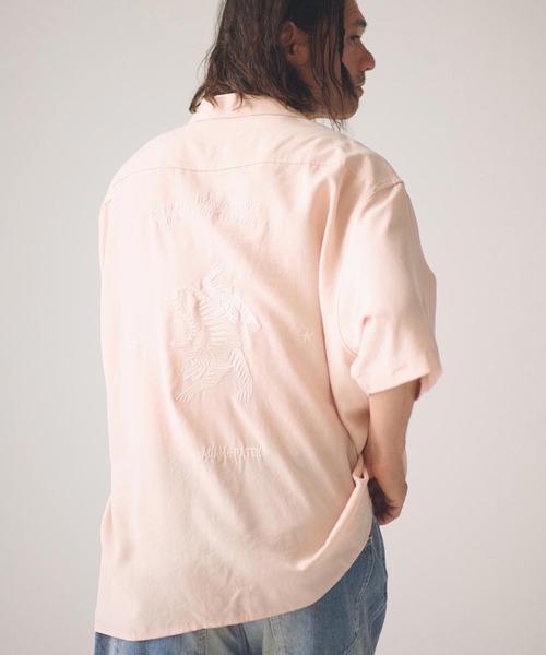 ADAM PATEK(アダムパテック)の「mhs2582-tiger embroidery short sleeve shirt ショートスリーブシャツ(AP2615033)(シャツ/ブラウス・メンズ・ブラック/ピンク/ホワイト・2/1)」の19枚目の写真
