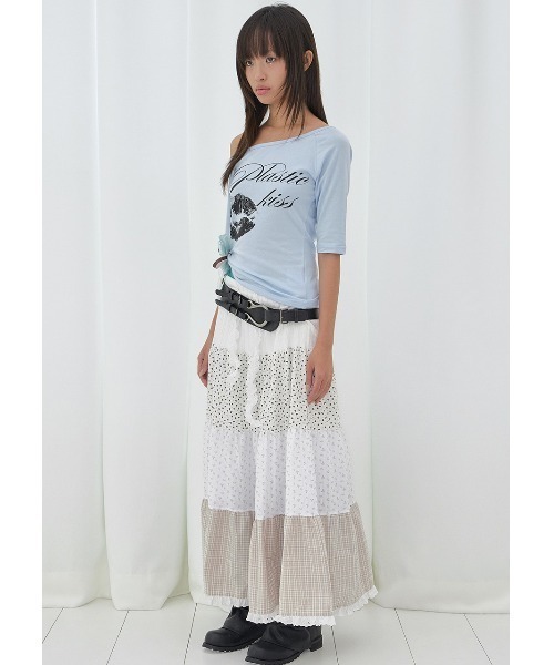 FANCY CLUB（ファンシークラブ）の「A'GEM/9 × .kom 『FANCY CLUB/ファンシークラブ』PLASTIC KISS ONE-SHOULDER TOP/プラスチックキスワンショルダートップス（Tシャツ/カットソー・レディース・ブラック/ライトブルー/ネイビー/ライトグリーン・FREE）」の15枚目の写真