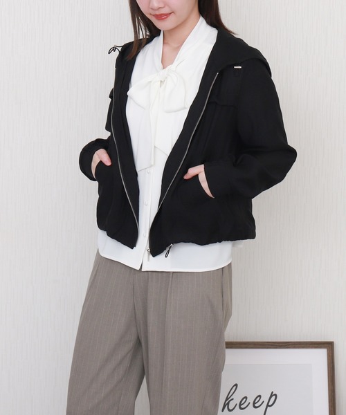 libelle more（リベル モア）の「シアーフードマウンテンパーカー（マウンテンパーカー・レディース・ベージュ/ネイビー/ブラック/オフホワイト・L/M）」の19枚目の写真