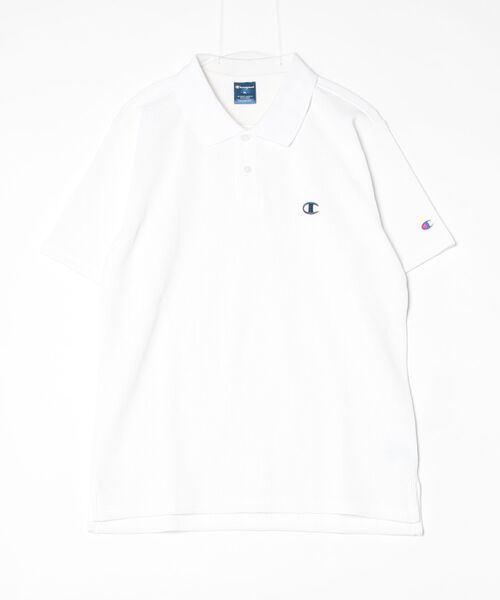 Champion（チャンピオン）の「チャンピオン  POLO SHIRT（ポロシャツ・メンズ・ブラック/ネイビー/ホワイト・M/L/LL）」の2枚目の写真
