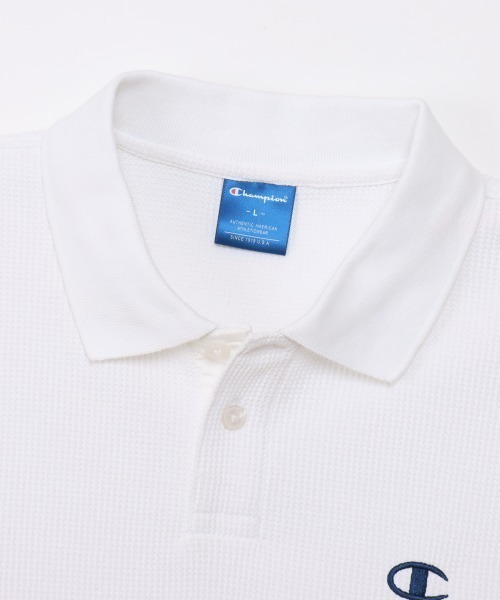Champion(チャンピオン)の「チャンピオン POLO SHIRT(ポロシャツ・メンズ・ブラック/ネイビー/ホワイト・M/L/LL)」の10枚目の写真