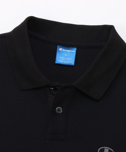 Champion(チャンピオン)の「チャンピオン POLO SHIRT(ポロシャツ・メンズ・ブラック/ネイビー/ホワイト・M/L/LL)」の14枚目の写真