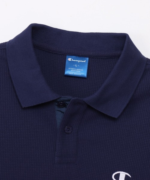 Champion(チャンピオン)の「チャンピオン POLO SHIRT(ポロシャツ・メンズ・ブラック/ネイビー/ホワイト・M/L/LL)」の6枚目の写真