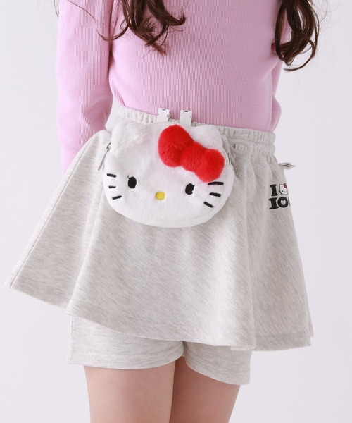 repipi armario(レピピ アルマリオ)の「【HELLO KITTY】【10C REPIPI】ポケットポーチ(ポーチ・キッズ・ホワイト/ブラック・ONESIZE)」の1枚目の写真