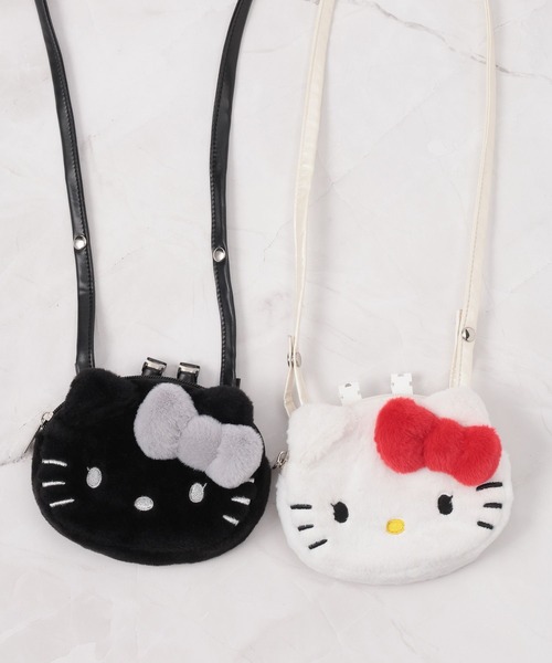 repipi armario(レピピ アルマリオ)の「【HELLO KITTY】【10C REPIPI】ポケットポーチ(ポーチ・キッズ・ホワイト/ブラック・ONESIZE)」の9枚目の写真