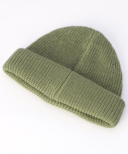 RACAL（ラカル）の「Racal/ラカル 別注 綿麻 RollKnit CAP（ニットキャップ/ビーニー・メンズ・オレンジ/ベージュ/グレー/ブラック/グリーン・ONE SIZE）」の6枚目の写真