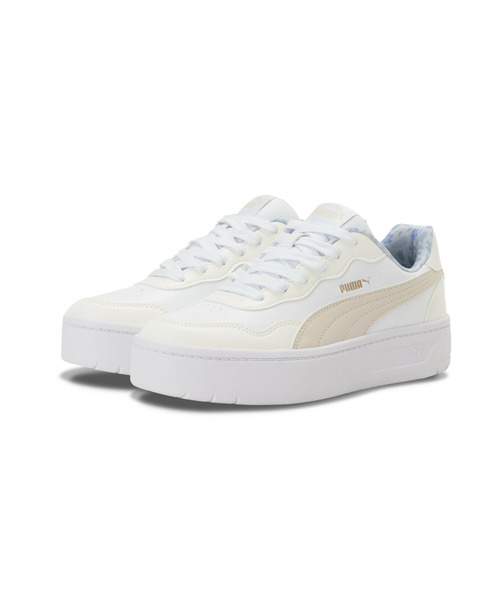 PUMA（プーマ）の「PUMA プーマ ウィメンズ コート ラリー スカイ フラワー スニーカー（スニーカー・レディース・ホワイト系その他・24.5cm/25.0cm/25.5cm/24.0cm/22.5cm/23.0cm/23.5cm）」の2枚目の写真