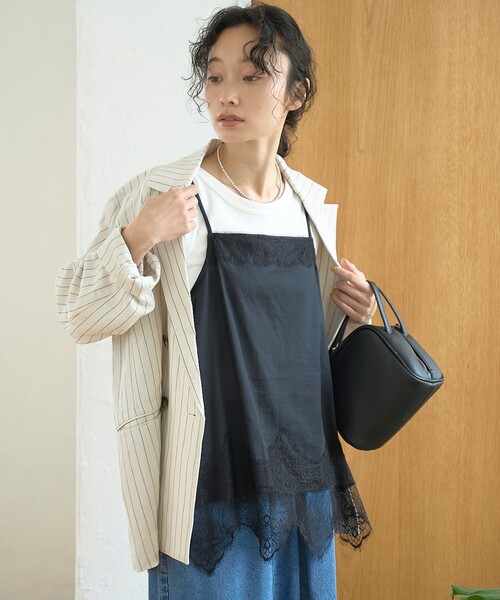 coen(コーエン)の「【接触冷感】リネンレーヨンテーラードジャケット(インフルエンサー紹介アイテム)(テーラードジャケット・レディース・ブラック/その他1・M/L)」の15枚目の写真