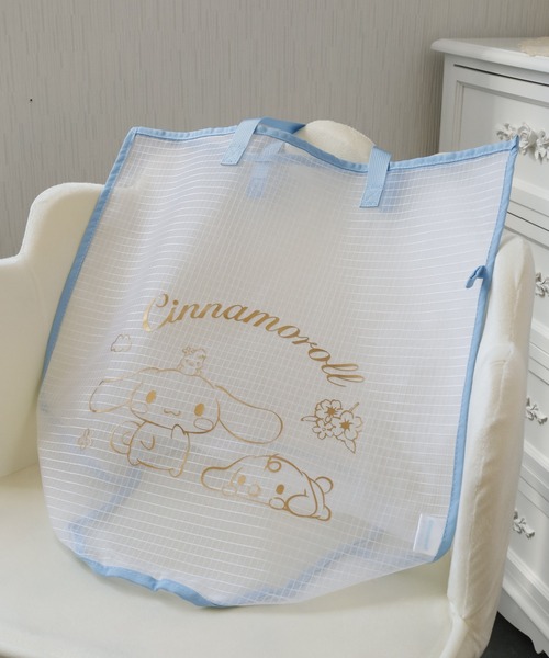 sanrio(サンリオ)の「サンリオ メッシュバスケット(トートバッグ・レディース・ベージュ/ライトブルー・ONE SIZE)」の1枚目の写真