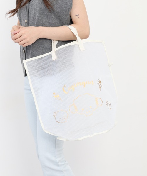 sanrio(サンリオ)の「サンリオ メッシュバスケット(トートバッグ・レディース・ベージュ/ライトブルー・ONE SIZE)」の6枚目の写真