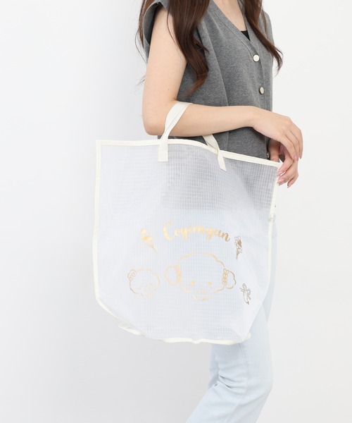 sanrio(サンリオ)の「サンリオ メッシュバスケット(トートバッグ・レディース・ベージュ/ライトブルー・ONE SIZE)」の5枚目の写真