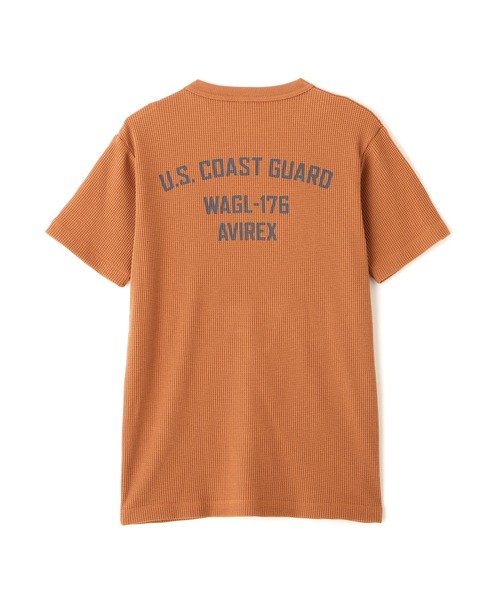 AVIREX(アヴィレックス)の「MINI WAFFLE T-SHIRT ”U.S.COAST GUARD” / ミニワッフル Tシャツ ユーエス コーストガード / AVIREX / アヴィレックス(Tシャツ/カットソー・メンズ・オフホワイト/オリーブ/ブラック/オレンジ・X-LARGE/MEDIUM/LARGE/SMALL)」の4枚目の写真