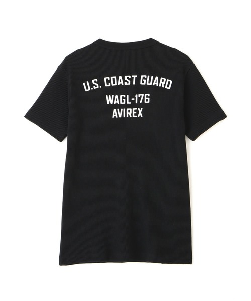 AVIREX(アヴィレックス)の「MINI WAFFLE T-SHIRT ”U.S.COAST GUARD” / ミニワッフル Tシャツ ユーエス コーストガード / AVIREX / アヴィレックス(Tシャツ/カットソー・メンズ・オフホワイト/オリーブ/ブラック/オレンジ・X-LARGE/MEDIUM/LARGE/SMALL)」の3枚目の写真