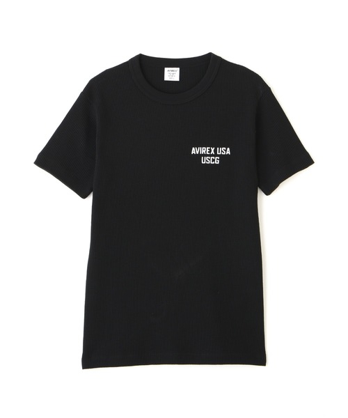 AVIREX(アヴィレックス)の「MINI WAFFLE T-SHIRT ”U.S.COAST GUARD” / ミニワッフル Tシャツ ユーエス コーストガード / AVIREX / アヴィレックス(Tシャツ/カットソー・メンズ・オフホワイト/オリーブ/ブラック/オレンジ・X-LARGE/MEDIUM/LARGE/SMALL)」の6枚目の写真
