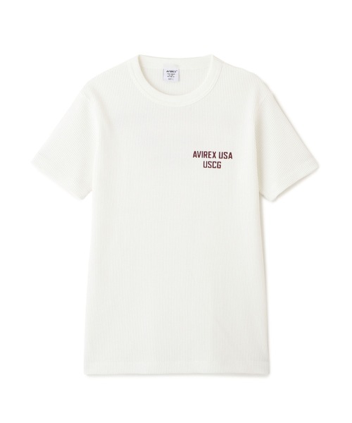 AVIREX(アヴィレックス)の「MINI WAFFLE T-SHIRT ”U.S.COAST GUARD” / ミニワッフル Tシャツ ユーエス コーストガード / AVIREX / アヴィレックス(Tシャツ/カットソー・メンズ・オフホワイト/オリーブ/ブラック/オレンジ・X-LARGE/MEDIUM/LARGE/SMALL)」の20枚目の写真