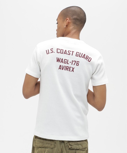 AVIREX(アヴィレックス)の「MINI WAFFLE T-SHIRT ”U.S.COAST GUARD” / ミニワッフル Tシャツ ユーエス コーストガード / AVIREX / アヴィレックス(Tシャツ/カットソー・メンズ・オフホワイト/オリーブ/ブラック/オレンジ・X-LARGE/MEDIUM/LARGE/SMALL)」の22枚目の写真