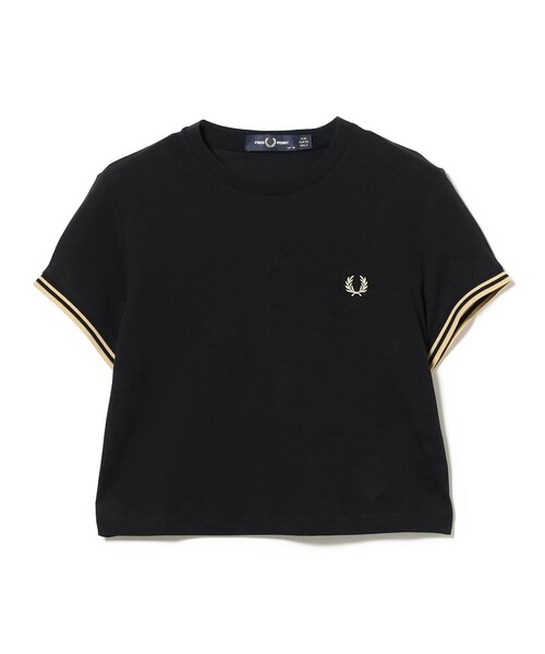 Ray BEAMS(レイビームス)の「【期間限定】FRED PERRY / ティップド ピケ Tシャツ(Tシャツ/カットソー・レディース・ブラック・10)」の2枚目の写真
