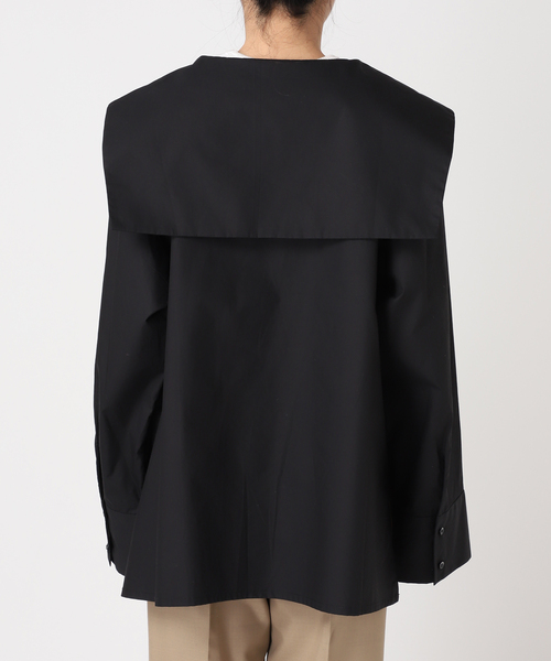 CITYSHOP（シティーショップ）の「SAILOR COLLAR シャツ（シャツ/ブラウス・レディース・ブラック/ホワイト・FREE）」の13枚目の写真