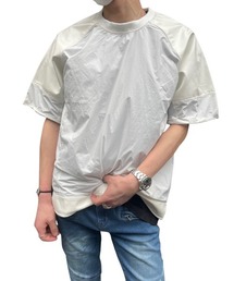 COOK JEANS（クックジーンズ）の「PUコンビTシャツ（Tシャツ/カットソー）」