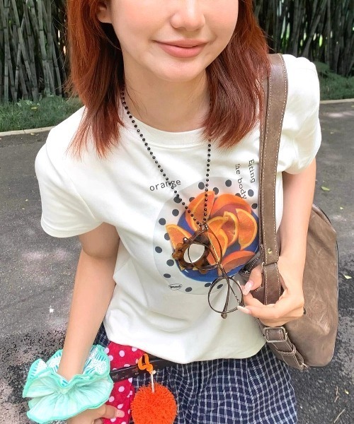 SHEENA(シーナ)の「フルーツプリントコンパクトTシャツ(Tシャツ/カットソー・レディース・ホワイト・M)」の9枚目の写真