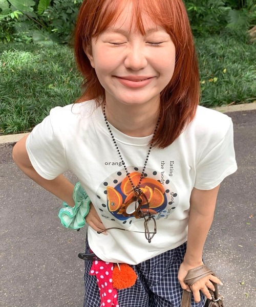 SHEENA(シーナ)の「フルーツプリントコンパクトTシャツ(Tシャツ/カットソー・レディース・ホワイト・M)」の11枚目の写真