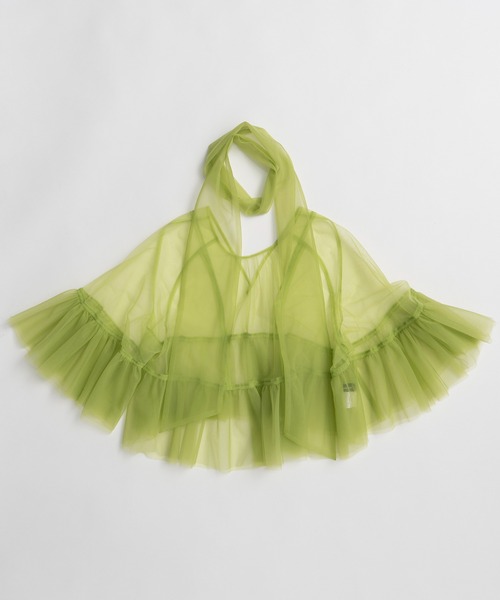 MAISON SPECIAL(メゾンスペシャル)の「Multiway Sheer Top/マルチウェイシアートップ(シャツ/ブラウス・レディース・グリーン/ベージュ/ブラック・FREE)」の21枚目の写真