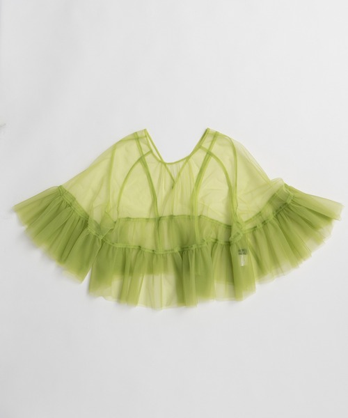 MAISON SPECIAL(メゾンスペシャル)の「Multiway Sheer Top/マルチウェイシアートップ(シャツ/ブラウス・レディース・グリーン/ベージュ/ブラック・FREE)」の22枚目の写真
