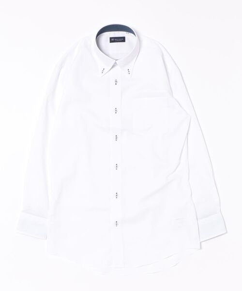 TOKYO SHIRTS（トウキョウシャツ）の「【吸水速乾】 形態安定ノンアイロン ドゥエボットーニ 長袖ビジネスワイシャツ（ビジネスシャツ・メンズ・ホワイト・首回り39cm-裄丈80cm/首回り39cm-裄丈84cm/首回り41cm-裄丈82cm/首回り41cm-裄丈86cm/首回り42cm-裄丈82cm/首回り42cm-裄丈86cm/首回り43cm-裄丈82cm/首回り43cm-裄丈86cm/首回り37cm-裄丈84cm/首回り37cm-裄丈80cm）」の6枚目の写真
