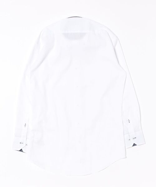 TOKYO SHIRTS（トウキョウシャツ）の「【吸水速乾】 形態安定ノンアイロン ドゥエボットーニ 長袖ビジネスワイシャツ（ビジネスシャツ・メンズ・ホワイト・首回り39cm-裄丈80cm/首回り39cm-裄丈84cm/首回り41cm-裄丈82cm/首回り41cm-裄丈86cm/首回り42cm-裄丈82cm/首回り42cm-裄丈86cm/首回り43cm-裄丈82cm/首回り43cm-裄丈86cm/首回り37cm-裄丈84cm/首回り37cm-裄丈80cm）」の7枚目の写真