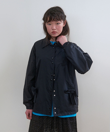 NOCONTENT（ノーコンテント）の「323. リボンジャンパー _ ブラック（ナイロンジャケット）」