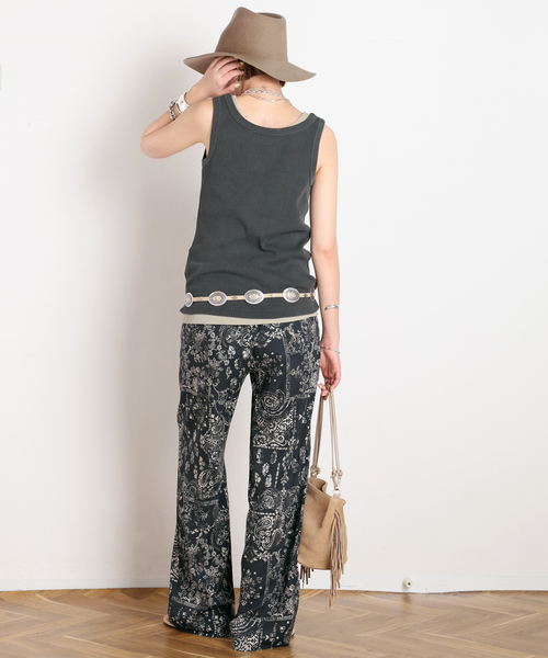 Couture d'adam（クチュールドアダム）の「【COUTURE D'ADAM/クチュールドアダム】別注Bandana College Print Pants（その他パンツ・レディース・ブラック・FREE）」の6枚目の写真