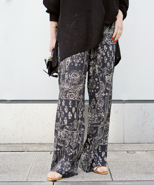 Couture d'adam（クチュールドアダム）の「【COUTURE D'ADAM/クチュールドアダム】別注Bandana College Print Pants（その他パンツ・レディース・ブラック・FREE）」の15枚目の写真