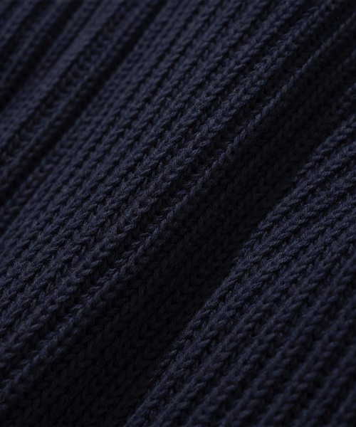 KNITTED（ニッティド）の「ヘビー ワッフル ゴールド ボタン ラウンド カーディガン NAVY（カーディガン/ボレロ・メンズ・その他・M/L）」の5枚目の写真