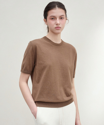 J'RIUM（ジェイリウム）の「[ウィメンズ] コットンサマーエッセンシャルラウンドネックブラウン (ドライタッチ)（ニット/セーター）」