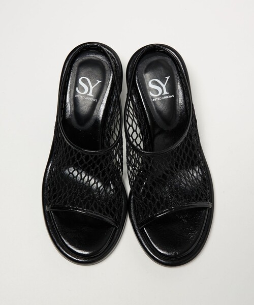 SY UNITED ARROWS（シーユナイテッドアローズ）の「＜SY＞フィッシュネットミュール サンダル55↑（サンダル・レディース・ワインレッド/ブラック・23cm/23.5cm/24cm/24.5cm/25cm/22cm/22.5cm）」の4枚目の写真