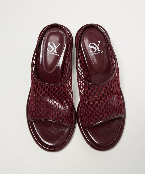 SY UNITED ARROWS（シーユナイテッドアローズ）の「＜SY＞フィッシュネットミュール サンダル55↑（サンダル・レディース・ワインレッド/ブラック・23cm/23.5cm/24cm/24.5cm/25cm/22cm/22.5cm）」の11枚目の写真