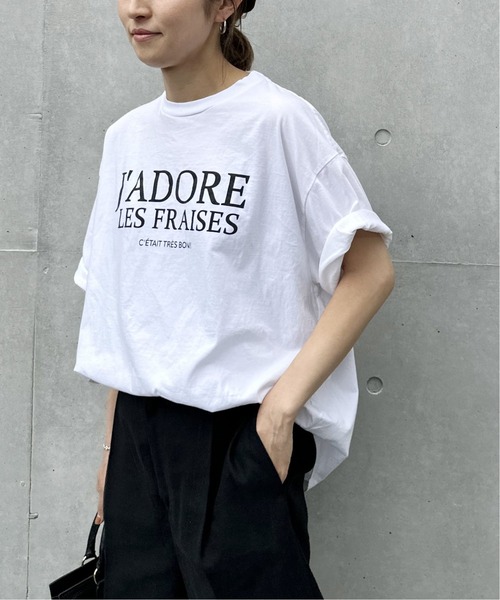 FRAMeWORK（フレームワーク）の「≪WEB限定 / 追加≫フレンチロゴTシャツ 2（Tシャツ/カットソー・レディース・ホワイト/モカ/チャコールグレー・FREE）」の4枚目の写真