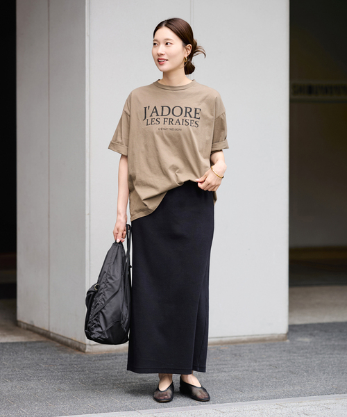 FRAMeWORK（フレームワーク）の「≪WEB限定 / 追加≫フレンチロゴTシャツ 2（Tシャツ/カットソー・レディース・ホワイト/モカ/チャコールグレー・FREE）」の15枚目の写真
