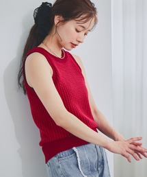 mysty woman | 変形編みニットノースリ 678698(ベスト)