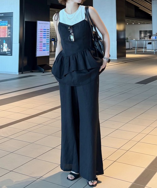 mysty woman（ミスティウーマン）の「変形編みニットノースリ 678698（ベスト・レディース・ブラック/レッド/オフホワイト・FREE）」の19枚目の写真