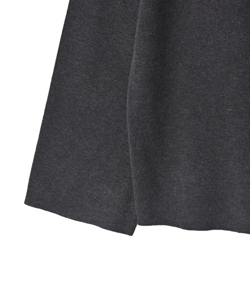 STYLE DELI（スタイルデリ）の「【BLK001】リサイクルポリシャツライトニット（シャツ/ブラウス・レディース・ライトグレー/チャコールグレー・FREE）」の17枚目の写真