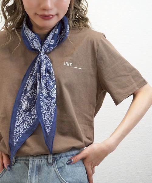 gossara(ゴサラ)の「【今売れてます】バンダナ柄スカーフ(ストール/ショール・レディース・ベージュ/ネイビー/ブラック・FREE)」の16枚目の写真