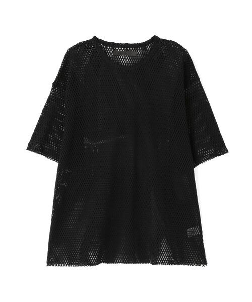 DANKE SCHON(ダンケシェーン)の「DankeSchon/ダンケシェーン/MESH S/S TEE(Tシャツ/カットソー・レディース・グレー/ブラック/ホワイト・F)」の6枚目の写真