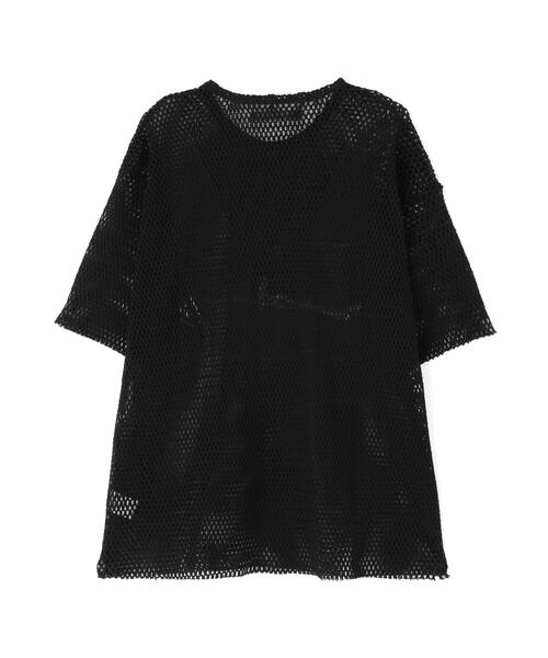 DANKE SCHON(ダンケシェーン)の「DankeSchon/ダンケシェーン/MESH S/S TEE(Tシャツ/カットソー・レディース・グレー/ブラック/ホワイト・F)」の7枚目の写真