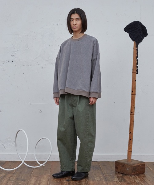 Dulcamara(ドゥルカマラ)の「ピグメントコーティング3サイドPT(デニムパンツ・メンズ・グリーン/ブラック・2/1/0)」の9枚目の写真