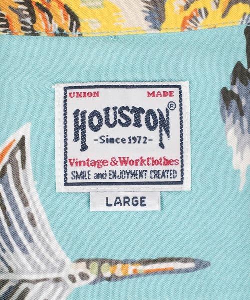 HOUSTON(ヒューストン)の「【UT207】【HOUSTON/ヒューストン】三つ巴 ALOHA SHIRT 41265(シャツ/ブラウス・メンズ・ブラック/サックスブルー・LARGE/MEDIUM)」の6枚目の写真